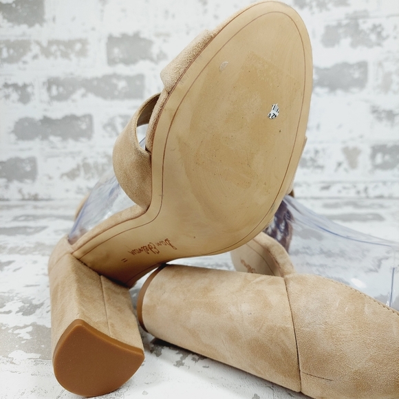 New Sam Edelman Yancy Nude Leather Ankle Strap Sandal X70 - Picture 9 of 12